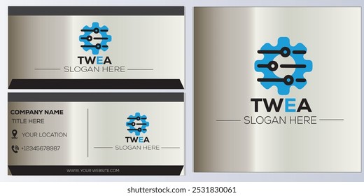Plantilla DE DISEÑO DE TARJETA DE VISITA TWEA ICON. 