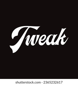 tweak text on black background.