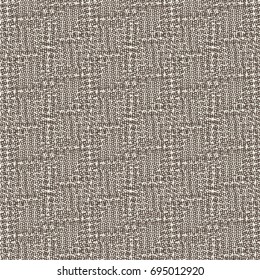 Tweed fabric texture. Rough plaid pattern. Abstract vector.