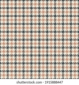 Tweed pattern. Seamless grey and beige textured hounds tooth check plaid graphic background art for jacket, coat, skirt, other modern spring summer autumn winter everyday fashion textile design.