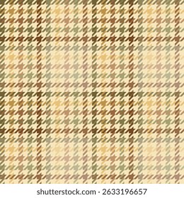 Tweed plaid pattern set in beige, vintage. Seamless pixel textured tartan check vector print for dress, jacket, trousers, scarf, other modern spring autumn winter fashion fabric design, textile