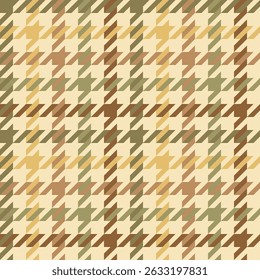 Tweed plaid pattern set in beige, vintage. Seamless pixel textured tartan check vector print for dress, jacket, trousers, scarf, other modern spring autumn winter fashion fabric design, textile