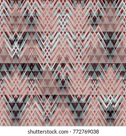 Tweed vector pattern textures close geometric zig zag chevron background seamless. Layers effect triangle masculine design. Ehnic triangle background brown dark color camouflage.