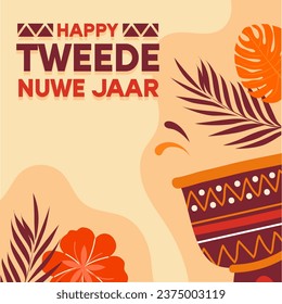 Tweede Nuwe Jaar Day illustration vector background. Vector eps 10
