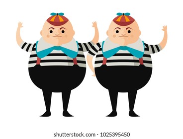 tweedledum and tweedledee alice in wonderland twins brothers