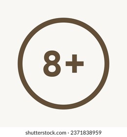 Tween Friendly Icon - Ages 8+ - Age-Verified Access - Youth-Appropriate Graphics - Vektorgrafik für ältere Kinder und Jugendliche