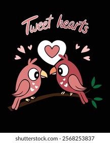 tweet hearts valentine's day special t shirt design