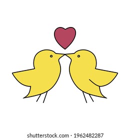 Tweet love. Love stickers vector for Valentines Day. Hand drawn colorful objects.