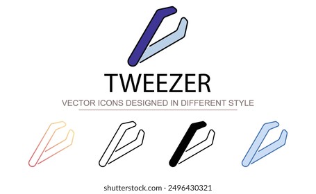 Tweezer icon design with white background stock illustration