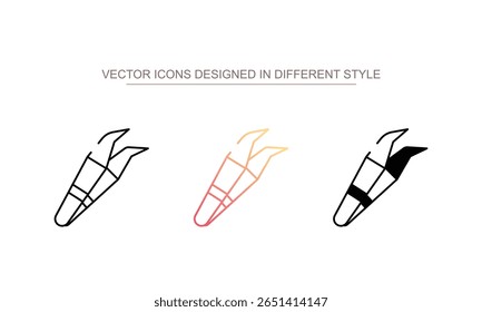Design de ícone de pinça com ilustração de estoque de fundo branco