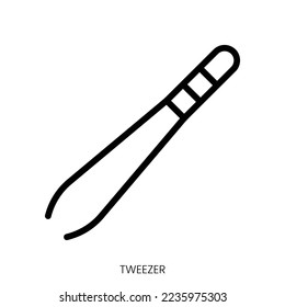 tweezer icon. Line Art Style Design Isolated On White Background