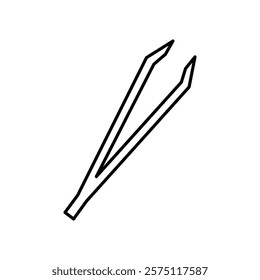 tweezer icon Simple outline illustration