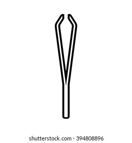 tweezer thin line icon