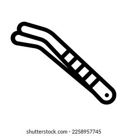 Tweezer Vector Line Icon Design