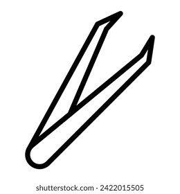 Tweezer Vector Line Icon Design