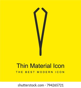 Tweezers bright yellow material minimal icon or logo design