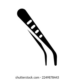 tweezers first aid glyph icon vector. tweezers first aid sign. isolated symbol illustration