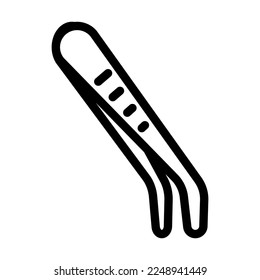 tweezers first aid line icon vector. tweezers first aid sign. isolated contour symbol black illustration