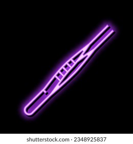 tweezers first aid neon light sign vector. tweezers first aid sign. isolated symbol illustration