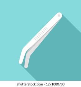 Tweezers icon. Flat illustration of tweezers vector icon for web design