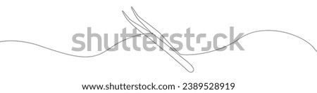Tweezers icon line continuous drawing vector. One line Medical tweezers icon vector background. Manicure tweezers icon. Continuous outline of a Tweezers icons. Stock foto © 