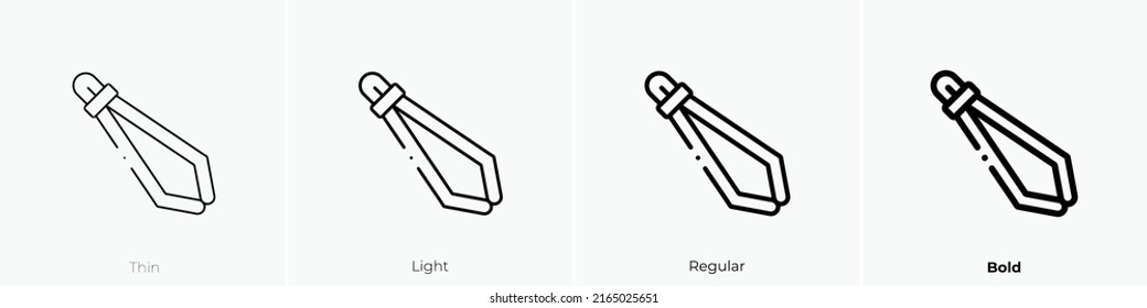 tweezers icon. Linear style sign isolated on white background. Vector illustration.