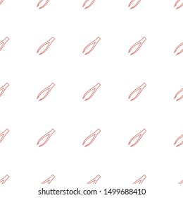 tweezers icon pattern seamless white background. Editable line tweezers icon. tweezers icon pattern for web and mobile.