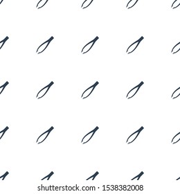 tweezers icon pattern seamless white background. Editable filled tweezers icon. tweezers icon pattern for web and mobile.