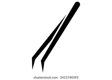 Tweezers icon. icon related eyebrow grooming and precision. solid icon style. element illustration