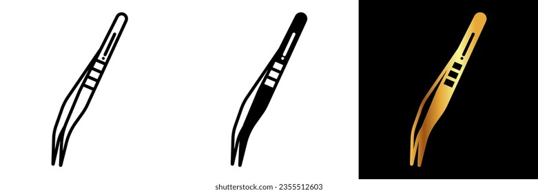 Tweezers Icon, an icon representing tweezers, symbolizing precision, fine manipulation, and careful handling tasks, commonly used in beauty, grooming, and delicate work.