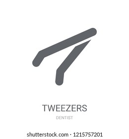 Tweezers icon. Trendy Tweezers logo concept on white background from Dentist collection. Suitable for use on web apps, mobile apps and print media.