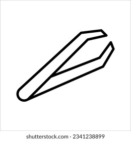 tweezers icon vector. Linear style sign for mobile concept and web design. vector illustration on white background