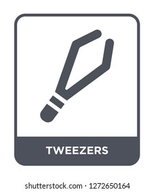 tweezers icon vector on white background, tweezers trendy filled icons from Beauty collection, tweezers simple element illustration