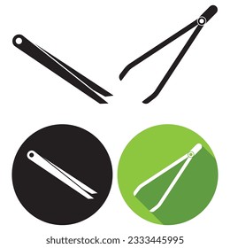 tweezers icon vector template illustration logo design