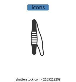 Tweezers icons  symbol vector elements for infographic web