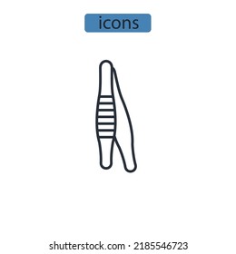 Tweezers icons  symbol vector elements for infographic web