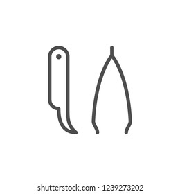 Tweezers line icon