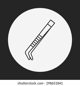 Tweezers line icon