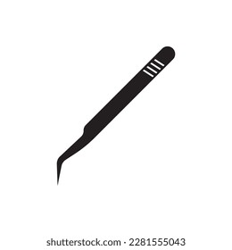 Tweezers logo icon,illustration template design