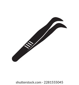 Tweezers logo icon,illustration template design