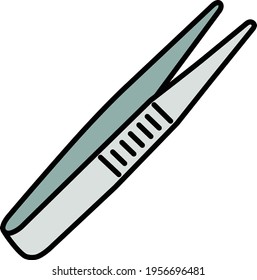 Tweezers precision picking illustration icon