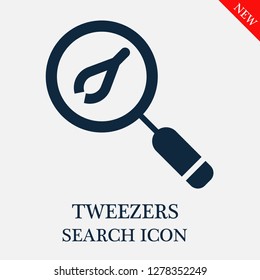 Tweezers search icon. Editable Tweezers search icon for web or mobile.