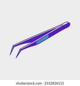 Tweezers tool isometric vector illustration