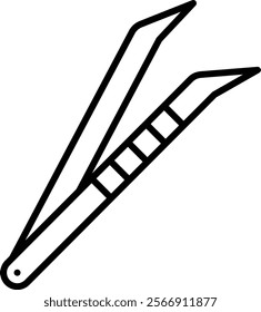 Tweezers vector icon. Can be used for printing, mobile and web applications.