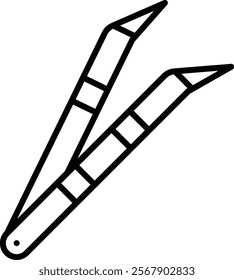 Tweezers vector icon. Can be used for printing, mobile and web applications.