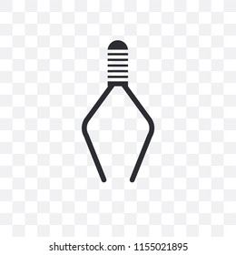 Tweezers vector icon isolated on transparent background, Tweezers logo concept