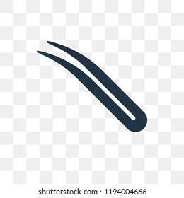 Tweezers vector icon isolated on transparent background, Tweezers transparency concept can be used web and mobile