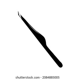 Tweezers vector stock illustration. the brow artist's tool. For plucking hair. Cosmetology. Isolated on a white background.