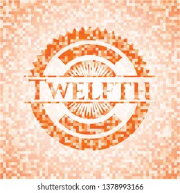 Twelfth orange mosaic emblem