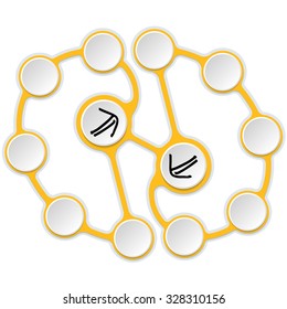 Twelve abstract circular frames for your text